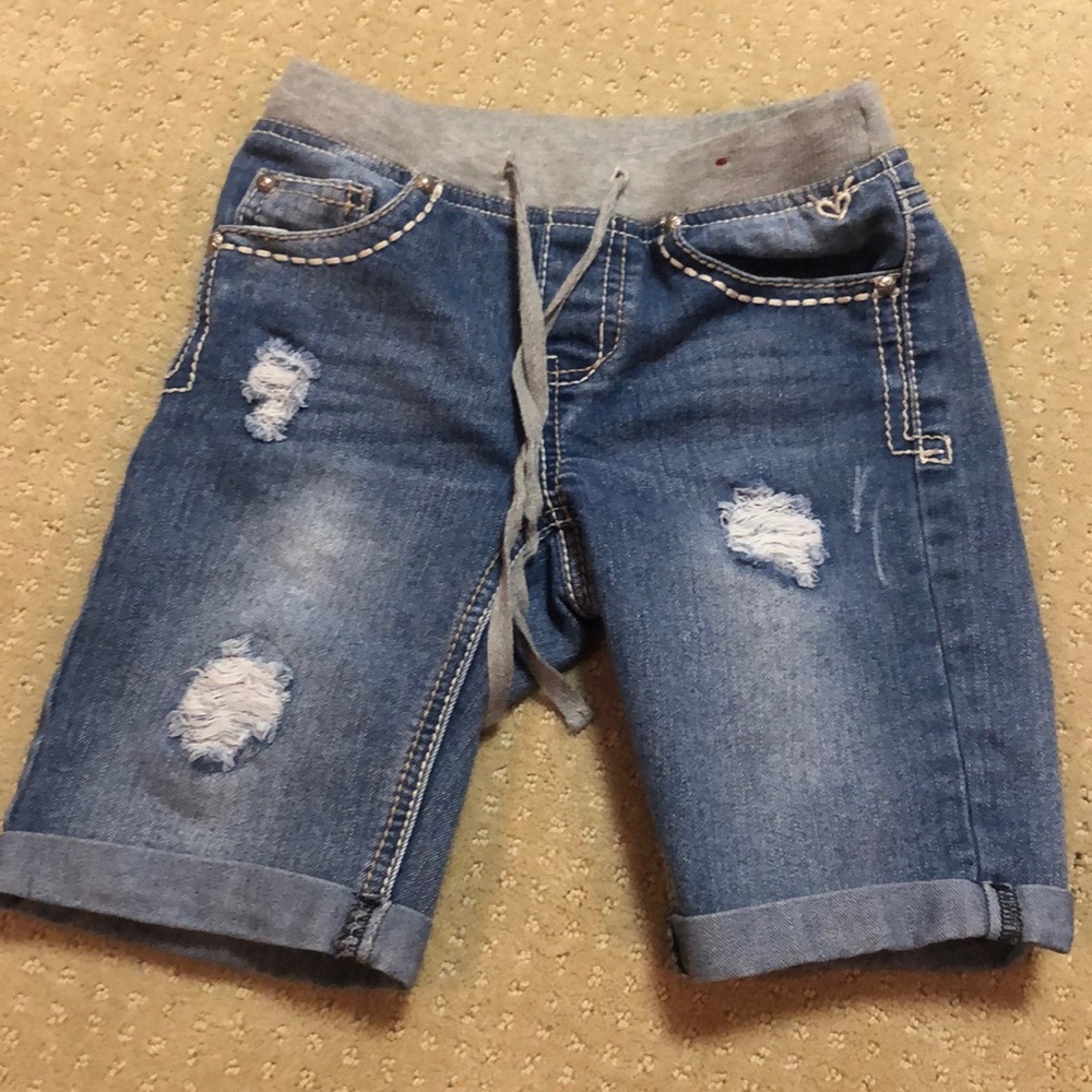 Justice denim shorts